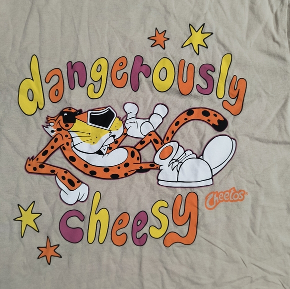 Cheetos brand Cheetos shirt, women's small, tan/off-white - Picture 2 of 12